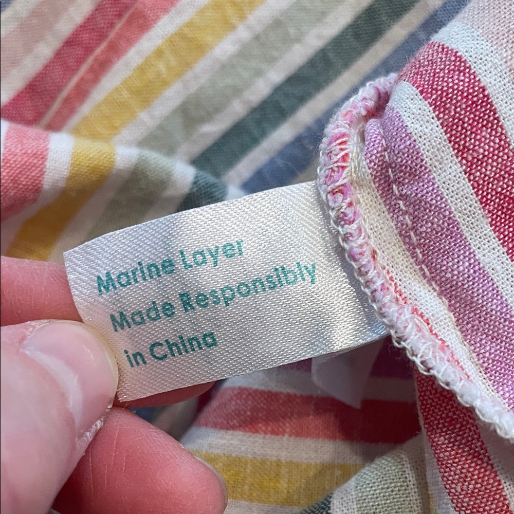 Marine Layer Multicolor Striped Asymmetrical Dress - image 7